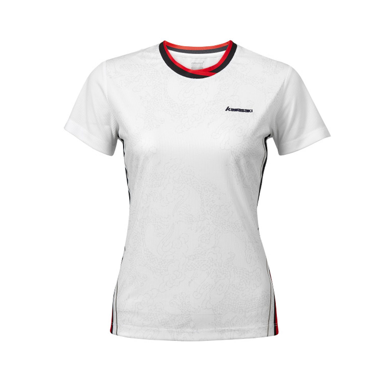Женская футболка KAWASAKI A2949-1 WHITE (размеры: S, M, L, XL, 2XL). 